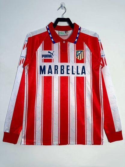 MAILLOT RETRO ATLETICO MADRID DOMICILE 1994/1995 VERSION MANCHES LONGUES