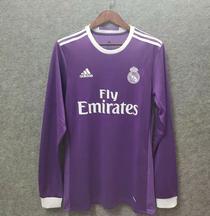 MAILLOT RETRO REAL MADRID EXTÉRIEUR 2016/2017 VERSION MANCHES LONGUES