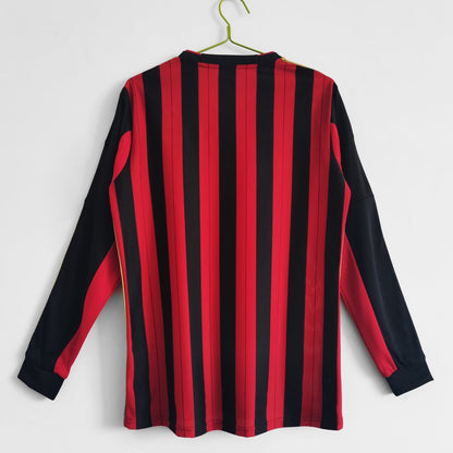 2013- 2014 Maillot AC Milan Domicile Rétro Manches Longues