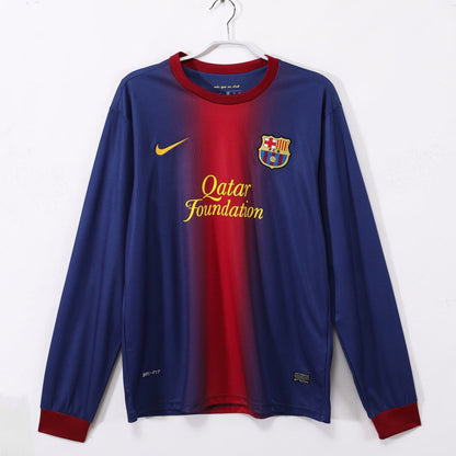 2012-2013 Maillot Barcelone Domicile Rétro Manches Longues