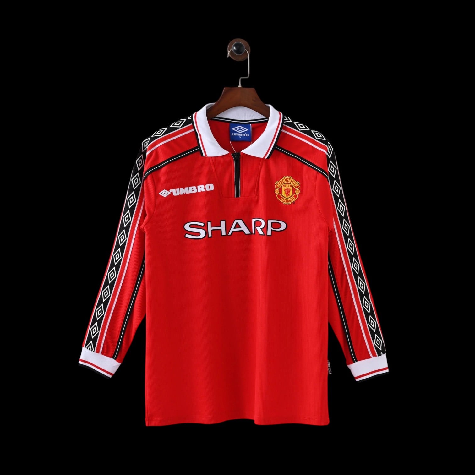 Manchester Utd Maillot Domicile Rétro Manches Longues 1998/1999