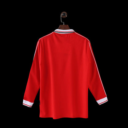 Manchester Utd Maillot Domicile Rétro Manches Longues 1998/1999
